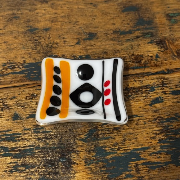 Artistic Fused Glass Trinket Dish - Picture 2 of 6